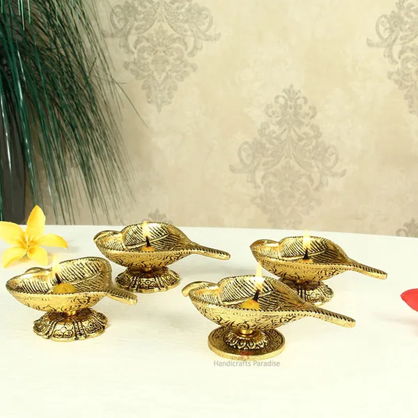 Golden_Metal_Diya_With_Intricate_Design_For_Home_Decor,_1.75_Inch_(_Set_Of_4)