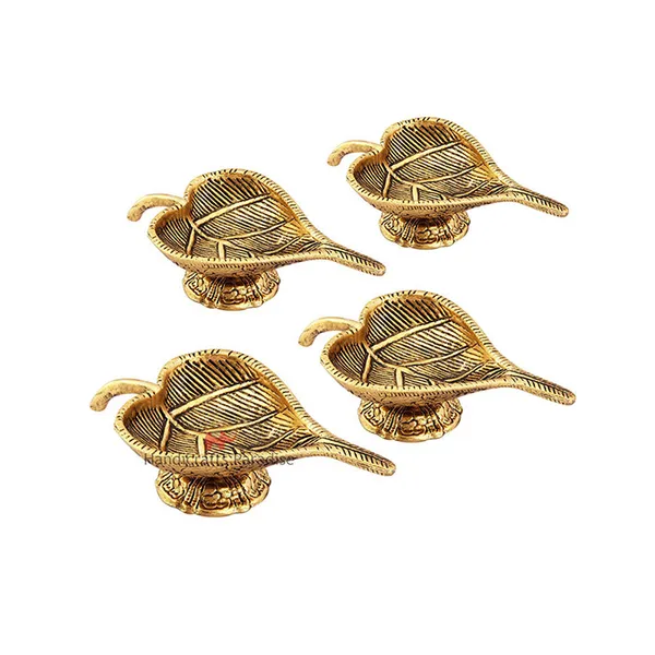 Golden_Metal_Diya_With_Intricate_Design_For_Home_Decor,_1.75_Inch_(_Set_Of_4)