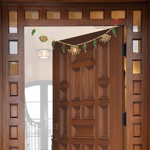 Multicolor_Door_Bandhanwar_In_Metal_With_Ganesha_Motiff