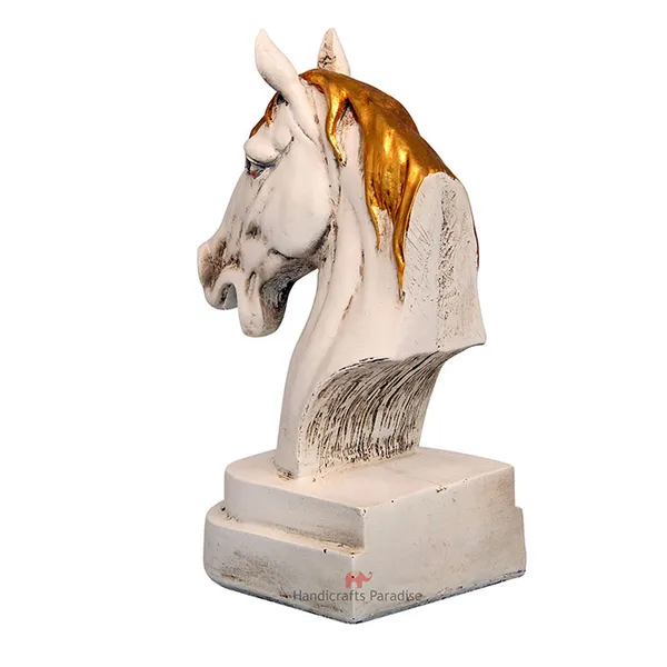 White_Antique_Horse_Showpiece_For_Home_Dacor,_8.25_Inch