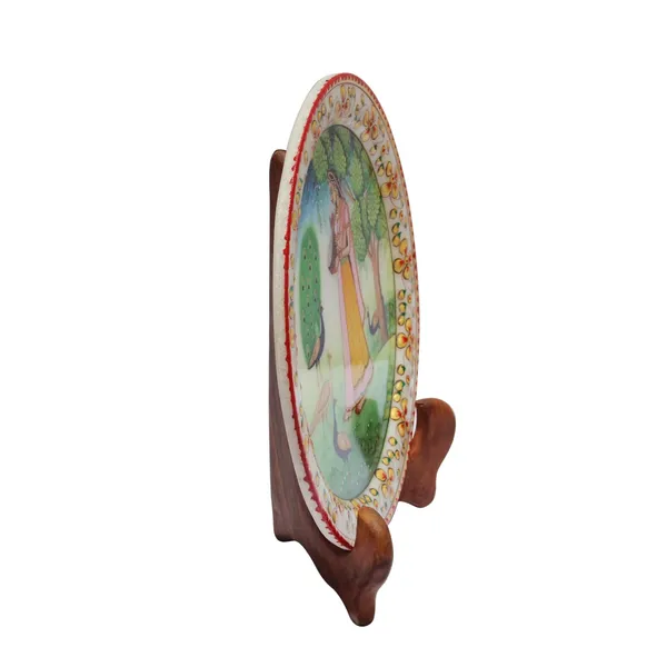 Multicolor_Ragini_Design_Painted_Marble_Plate,_9_Inch