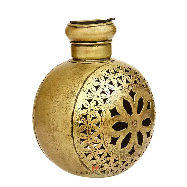 Golden_Kudi_Shape_Tealight_Holder_Cut_Work_Showpiece_,_8.5_Inch