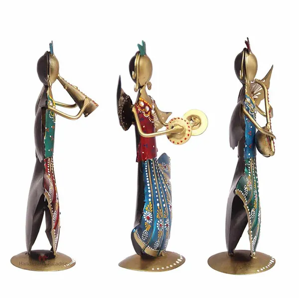 Multicolor_Wrought_Iron_Musical_Angels_Showpiece,_9.5_Inch,_(Set_Of_3_Piece)