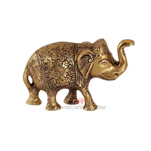 Golden_Metal_Elephant_Carved_Antique_For_Home_Decor,_3.5_Inch