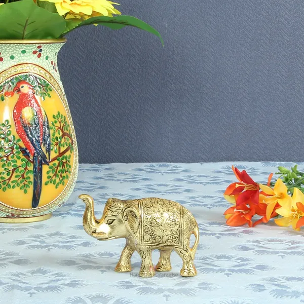 Golden_Metal_Elephant_Carved_Antique_For_Home_Decor,_3.5_Inch