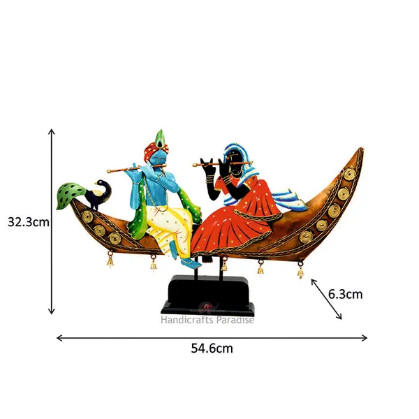 Multicolor_Iron_Radha_Krishna_Sitting_On_Boat_Showpiece,_12.75_Inch