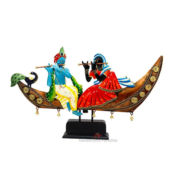 Multicolor_Iron_Radha_Krishna_Sitting_On_Boat_Showpiece,_12.75_Inch