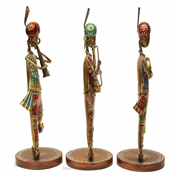 Multicolor_Wrought_Iron_Musical_Dancing_Men_Showpiece_(Set_Of_3Pc)_-_13_Inch