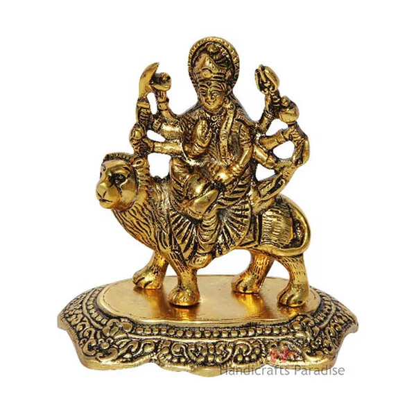 Golden_Aluminum_Durga_Idol_And_Figurine