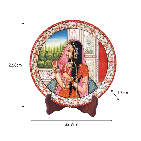 Multicolor_Banithani_Painted_Marble_Pate_,9_Inch