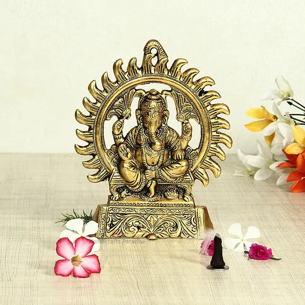 Golden_Lord_Ganesh_With_A_Divine_Halo_Showpiece,_8.5_Inch