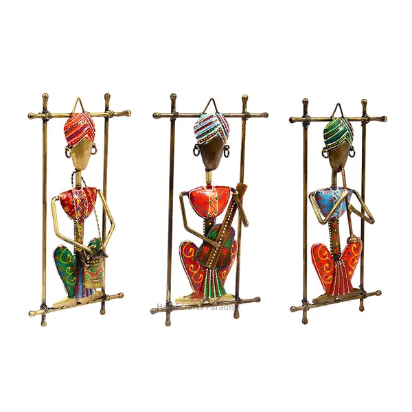 Multicolor_Iron_Musicians_Framed_Wall_Art_(Set_Of_3Pcs)