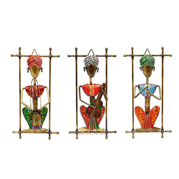 Multicolor_Iron_Musicians_Framed_Wall_Art_(Set_Of_3Pcs)