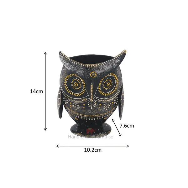 Black_Pen_Stand_In_Iron_Owl_Design