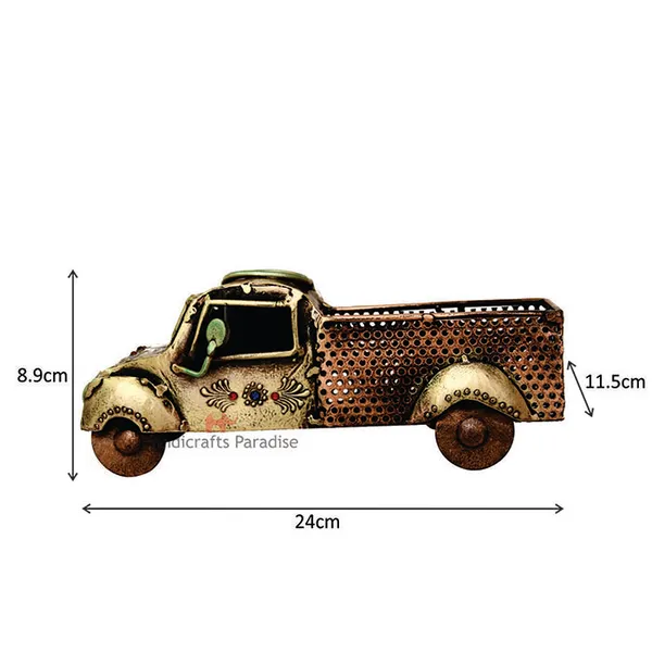 Rust_Golden_Truck_Pen_Stand_And_Mobile_Holder_-_9.5_Inches