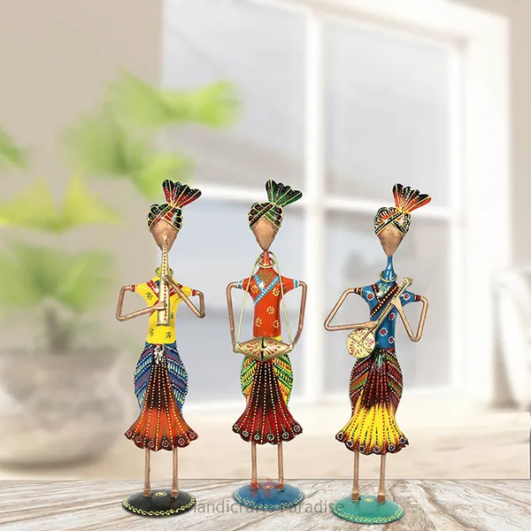 Multicolor_Iron_Showpiece_Figurine_Multicolour,_13.25_Inch_Set_Of_3_Pc