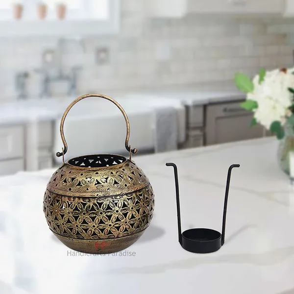 Rusty_Golden_Cut_Work_Tea_Light_With_Handle_,_5.25_Inches