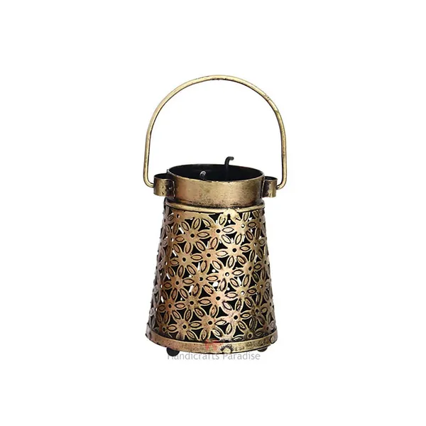 Rusty_Golden_Cut_Work_Lantern_Tea_Light_With_Handle_,_5_Inches