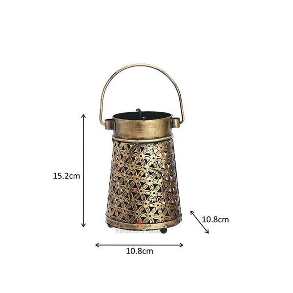 Rusty_Golden_Cut_Work_Lantern_Tea_Light_With_Handle,__6_Inches