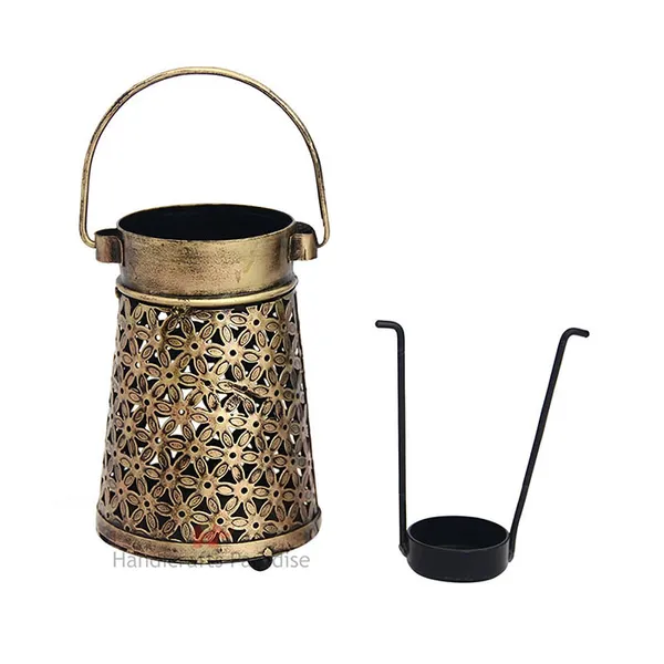 Rusty_Golden_Cut_Work_Lantern_Tea_Light_With_Handle,__6_Inches
