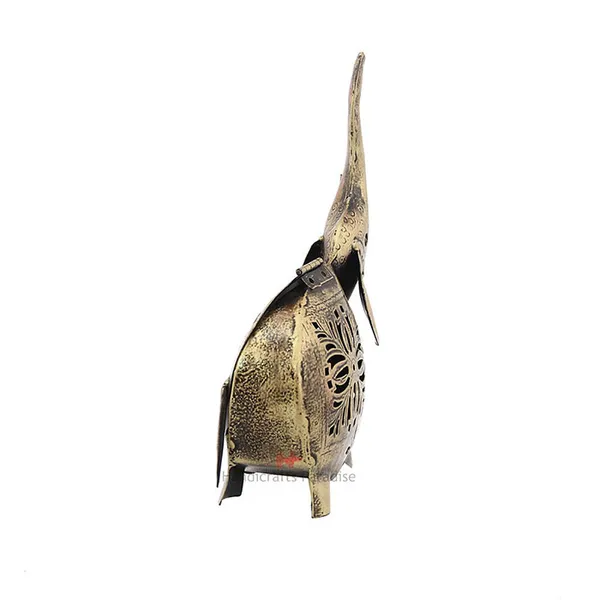 Rusty_Golden_Intricate_Cut_Work_Elephant_Tea_Light_Holder,_8.5_Inches