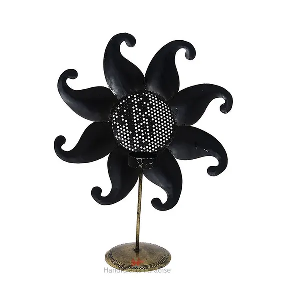 Rusty_Golden_Decorative_Sunflower_Tea_Light_Holder_,_13.5_Inches