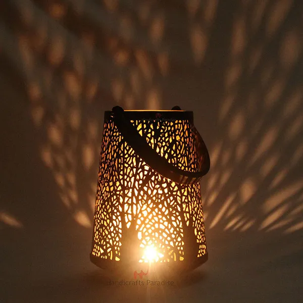 Multicolor_Intricate_Cut_Work_Tea_Light_With_Leather_Handle_Showpiece_For_Home_Dacor_-_11.45_Inch