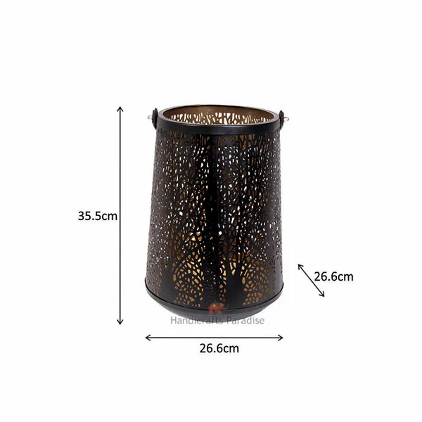 Rust_Golden_Intricate_Cut_Work_Tea_Light_With_Leather_Handle__-_14.2_Inch