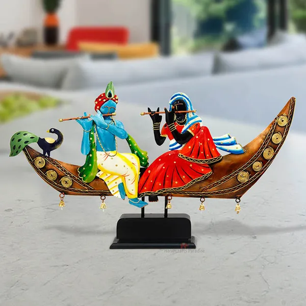 Multicolor_Iron_Radha_Krishna_Sitting_On_Boat_Showpiece,_12.75_Inch