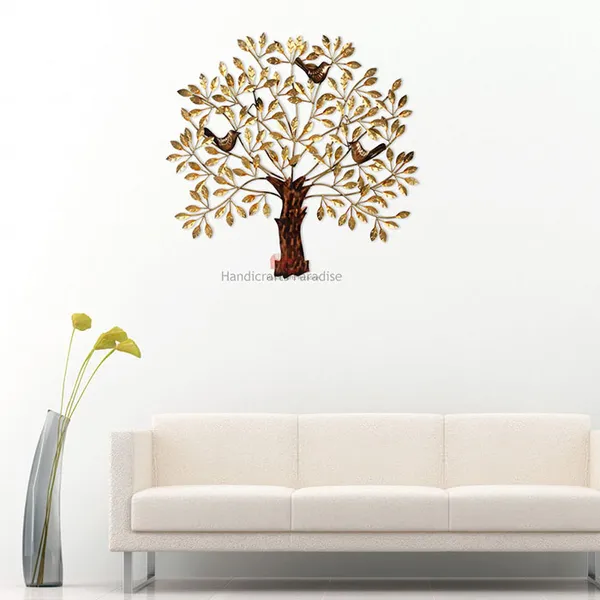 Golden_Wrought_Iron_Decorative_Tree_Wall_Art,_28_Inch