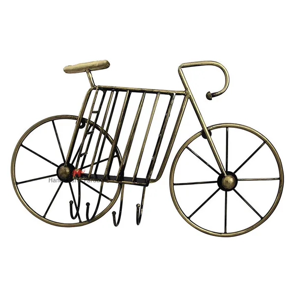 Rust_Golden_Decorative_Bicycle_Showpiece_Wall_Decor_In_Wrought_Iron,_24_Inch