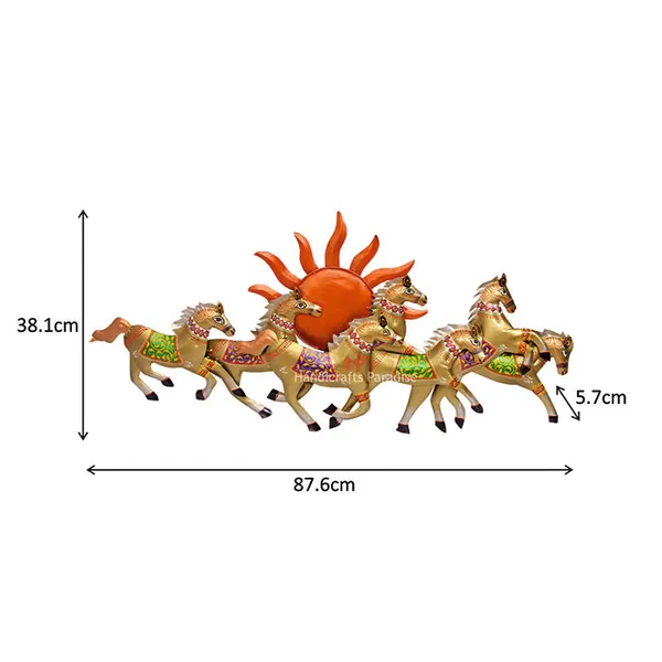 Golden_Wrought_Iron_Running_Horse_Wall_Dacor_,_15_Inch