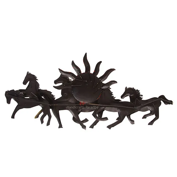 Golden_Wrought_Iron_Running_Horse_Wall_Dacor_,_15_Inch