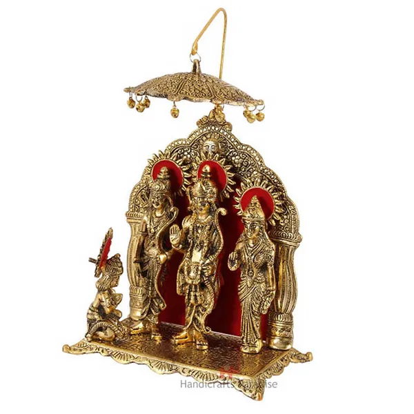 Golden_Antique_Chattaar_On_Top_Aluminium_Ram_Darbar_Idol