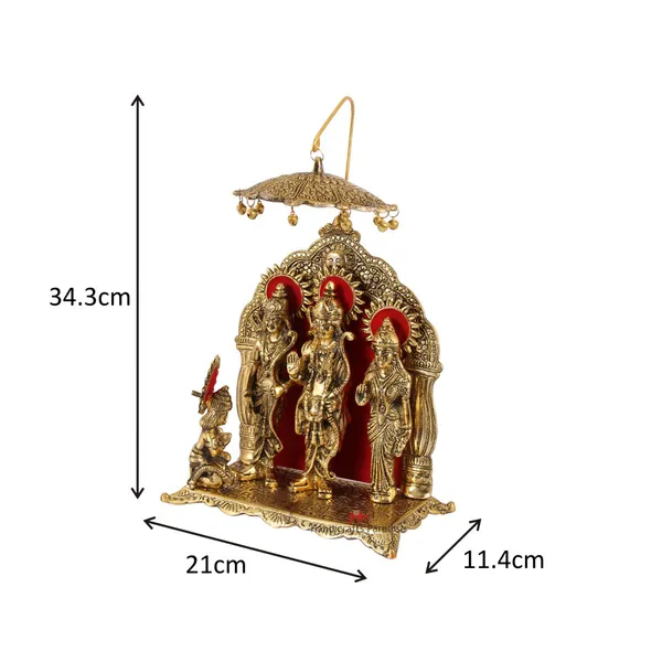 Golden_Antique_Chattaar_On_Top_Aluminium_Ram_Darbar_Idol