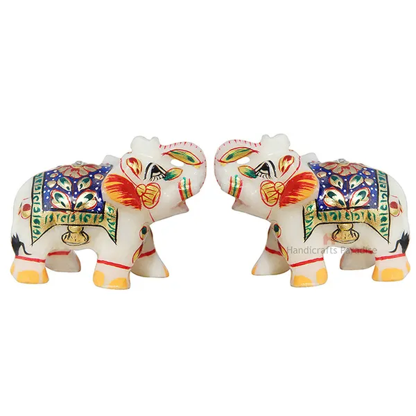 Multicolor_Marble_Elephant_With_Emboss_Painting_Showpiece-_Set_Of_2