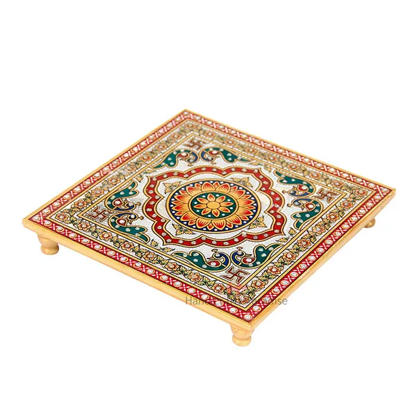 Multicolor_Marble_Puja_Chowki_For_With_Intricate_Design_Temple_Use_-_8_Inch