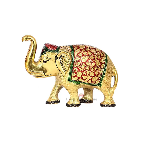 Golden_Elephant_Sculpture_For_Home_Decor_In_Metal,_5.2_Inch