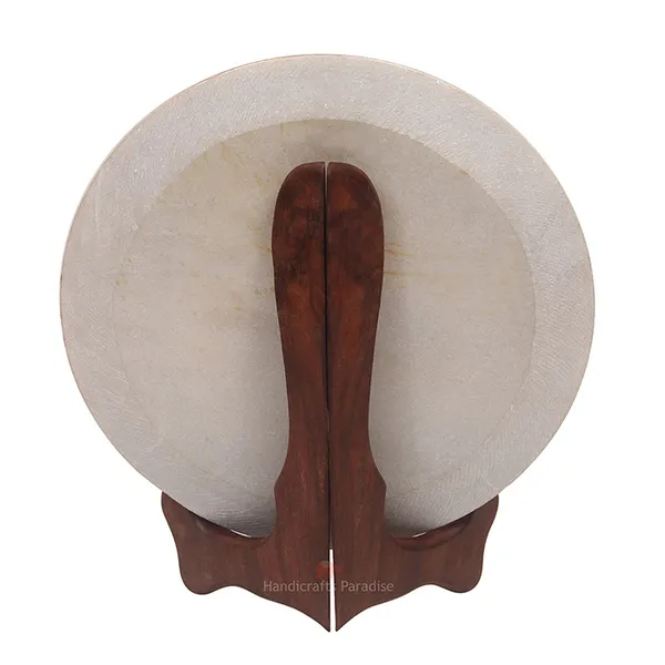 Golden_Ambari_Elephant_Emboss_Work_Marble_Plate_Showpiece_-_9_Inch