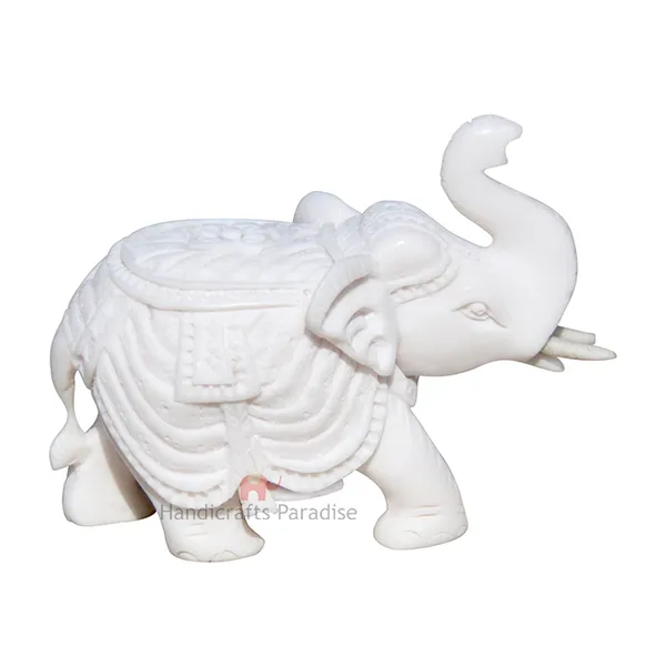 White_Trunk_Up_Elephant_For_Home_Decor,_2.25_Inch