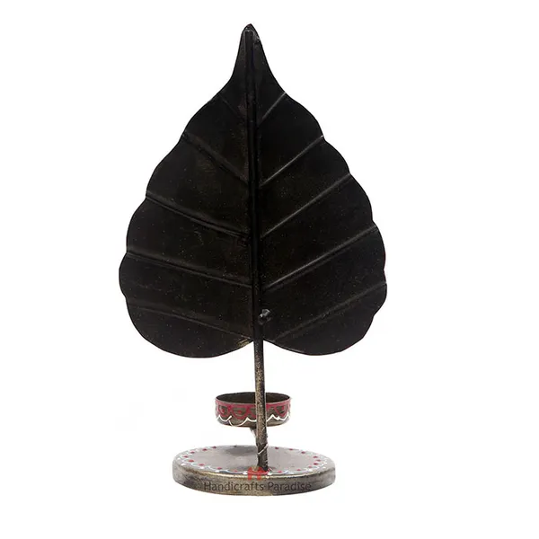 Green_Ganesh_Tealight_Showpiece_For_Home_Decor_In_Wrought_Iron_,_10_Inch