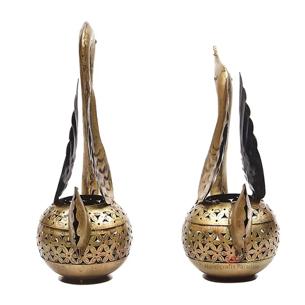 Golden_Swan_Showpiece_In_Wrought_Iron_For_Home_Decor_,_13.75Inch