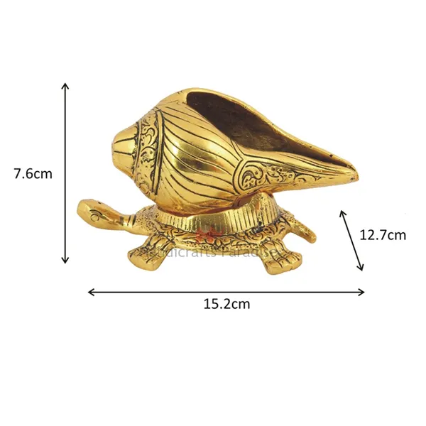 Golden_Shankh_Placed_On_Tortoise_Showpiece,_3_Inch
