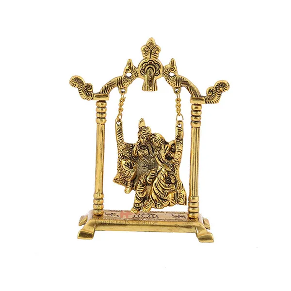 Golden_Radha_Krishna_Jhoola_Showpiece_For_Home_Decor,_8_Inch