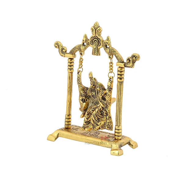 Golden_Radha_Krishna_Jhoola_Showpiece_For_Home_Decor,_8_Inch