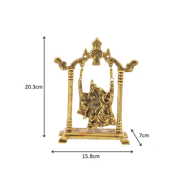 Golden_Radha_Krishna_Jhoola_Showpiece_For_Home_Decor,_8_Inch