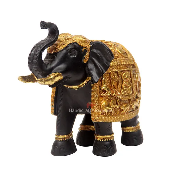 Black_Royal_Elephant_Showpiece_For_Home_Dacor,_7.25_Inch