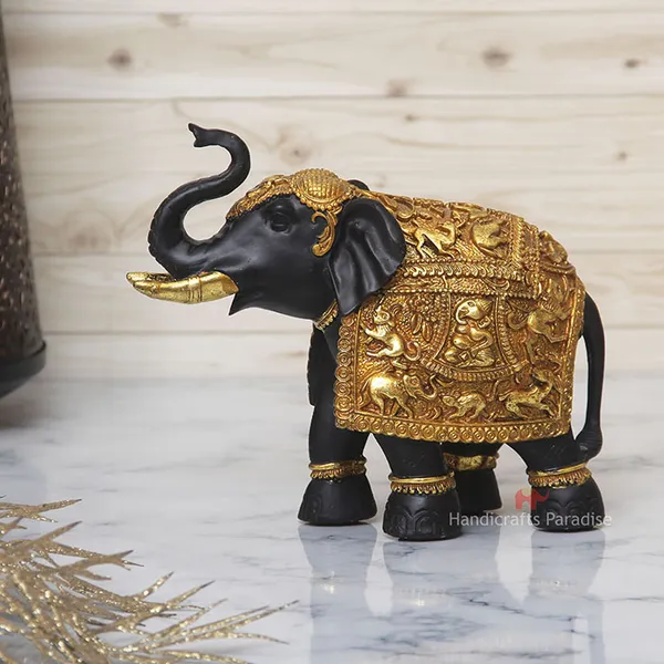 Black_Royal_Elephant_Showpiece_For_Home_Dacor,_7.25_Inch