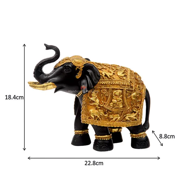 Black_Royal_Elephant_Showpiece_For_Home_Dacor,_7.25_Inch