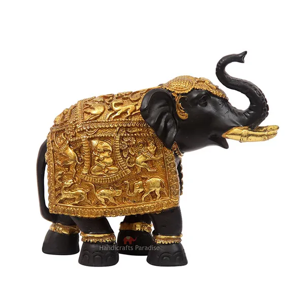 Black_Royal_Elephant_Showpiece_For_Home_Dacor,_7.25_Inch